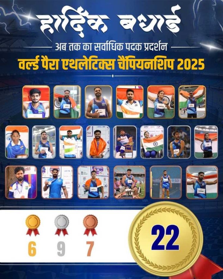 कठोर परिश्रम और अटूट संकल्प के साथ हमारे पैरा-एथलीट्स ने विश्व इतिहास में नया अध्याय जोड़ दिया है।